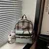 Mochila Retro Preppy de Estilo Nicho Nueva de Verano para Mujer con Lazo, Moderna y Elegante, Mochila Pequeña Sencilla