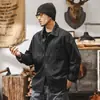 Camisa de alta gama con patrón de nudo de bambú para hombre, manga larga, primavera otoño 2026, nueva chaqueta retro americana, marca de moda para hombre, camisa holgada