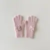 Luvas Infantis Sul de Outono Inverno Novo Estilo Moda Meninas Luvas Quentes Longas de Tricô Cinco Dedos Luvas de Bebê