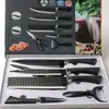 Venta Caliente Transfronteriza al por Mayor Cuchillo para Cartón Corrugado Negro Juego de Cuchillos de Seis Piezas para Cartón Corrugado Utensilios de Cocina Juego de Cuchillos