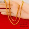 Collar Wholesale para Mujer Chapado en Oro de 18 Quilates, Cadena de Oro Simple y de Moda, Imitación de Oro, Puesto de Mercado de Gama Alta