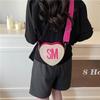 Nova Moda Bolsa Fashionável Coração 2025 Bolsa de Ombro Simples Tendência Bolsa Transversal Bordada Doce Personalidade para Mulheres
