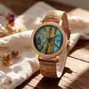 Relógio Casual Popular Feminino Transfronteiriço com Pulseira de Couro Textura de Madeira, Mostrador Digital Grande, Estilo Retrô com Listras, Relógio para Estudantes