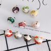 Accesorios de joyería DIY al por mayor cerámica dibujado a mano lindo gato de la suerte cuentas sueltas accesorios de material para pulsera con cuentas