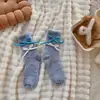 Meias Grossas Estilo Princesa Doce para Mulheres Outono e Inverno Fofas Meias de Pelúcia para Dormir Meias Quentes de Coral Fleece para Casa