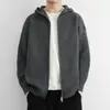 Nuevos suéteres de punto con capucha para otoño e invierno, cárdigans unisex, chaquetas con cremallera de corte holgado, estilo vintage, al por mayor desde una fábrica transfronteriza