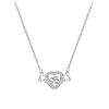 Acero de Titanio Sin Desvanecimiento Corazón de Ángel Collar Inteligente Lujo Accesible Diseño de Nicho Simple Elegante Hada Dama Suave