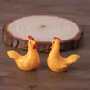 Enfeites de Cena em Miniatura Animal Estéreo Galo Galinha Chaveiro DIY Acessórios de Joias de Resina Material de Saquinho Surpresa