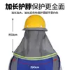 Capacete de Segurança Viseira Solar, Chapéu com Aba Larga para Proteção Solar, Capacete para Construção ao Ar Livre, Cobertura de Chapéu de Verão, Proteção Solar de Aba para Canteiro de Obras