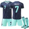 Camisa Reserva da Alemanha 2026 Copa do Mundo Wirtz Uniforme de Futebol Conjunto EUA-Canadá-México Versão Correta 10 Musiala