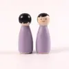 Juguetes de Graffiti Personalizados para Niños Niños y Niñas Figuras de Madera Pintadas a Mano Muñecas de Madera Coloridas Adornos Marioneta Decoración