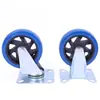 Ruedas para Carretilla de Mano de 4 Pulgadas 5 Pulgadas Ruedas Giratorias para Carrito Plano Remolque Ruedas con Freno Fijo Ruedas Resistentes al Desgaste