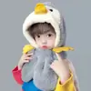 Gorro y Bufanda para Bebé Todo en Uno Otoño e Invierno Protección para Orejas de Bebé y Niños Forro Polar Invierno Niños y Niñas Súper Lindo y Súper Lindo