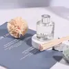 Difusor de Aroma Sem Chama Garrafa de Vidro, Recipiente Difusor de Varetas de Rattan Redondo Espessado, Garrafa Difusora de Aroma para Carro, Decoração de Aroma para Quarto