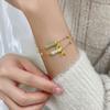 Pulsera de Bambú de Jade Hetian para Mujer, Estilo Chino, con Bambú Suficiente, Exquisito Regalo para Pareja, Joyería Antigua de Hoja de Bambú Dorada
