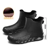Zapatos Blancos Campus Classic Moda Imitación Deportivos Impermeables Botas de Lluvia Cortas para Hombre y Mujer Cordón Caliente Forro Polar Añadido Zapatos de Agua para Hombre