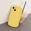 Estuche para teléfono Apple 12 con borde ondulado de color sólido líquido ins, adecuado para iPhone 14/13 Pro Max, 11, 15 Pro Max