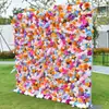 Fundo de parede de flor de simulação com base de tecido 5D rede de parede foto relógio de celebridade da internet casamento cena de casamento decoração flores artificiais arte floral