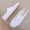 Zapatos de Artes Marciales para Hombres y Mujeres Zapatos de Lona Tai Chi Antideslizantes Resistentes al Desgaste Zapatos de Artes Marciales Tai Chi para Niños Práctica Rendimiento Gimnasia Zapatos Blancos