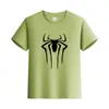 Camiseta de Algodão de Manga Curta Cor Sólida Verão Transfronteiriça Roupas Infantis Meia-manga Roupas Pai e Filho Roupas de Classe Camiseta Básica com LOGO Estampado