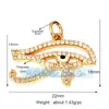L45 Accesorios para joyería DIY cobre puro chapado en oro plateado recubierto de oro estilo europeo y americano Ojo del Diablo colgante multicolor