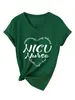 Enfermeira Nic Coração Amazon Atacado Comércio Exterior Transfronteiriço Feminino Confortável Casual Tamanho Plus Versátil Manga Curta