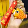 Llavero Creativo de Caricatura de Carpa Cadena Colgante para Mochila Regalo Pequeño de Año Nuevo Chino Venta al por Mayor Recuerdo de Viaje