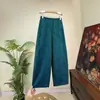 [Li] Nuevos pantalones rectos de jacquard estilo chino con sutil brillo, casuales, nueva colección otoño 2026, versátil ropa de mujer estilo chino