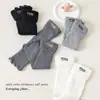 Calcetines para Niños para Primavera y Otoño, Calcetines Largos con Volantes de Encaje para Niñas, Estilo Coreano con Lazo Bordado, Versátiles Calcetines de Media Pantorrilla