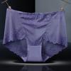 Três coelhos estilo americano cintura renda sexy roupa íntima feminina sem costura vida vermelha tentação cuecas transparente algodão virilha natal
