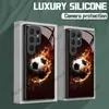 Funda para Teléfono Móvil de Comercio Exterior Adecuada para Samsung S24Ultra Funda para Teléfono de Fútbol con Llama S23/25 Funda Protectora Anti-Desgaste de Vidrio