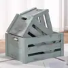 Cesta de almacenamiento para decoración de exhibición de supermercado caja de almacenamiento de madera caja de madera caja con marco de madera caja de almacenamiento caja de madera rústica envejecida