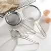 Espumadera de Acero Inoxidable, Filtro para Leche de Soya, Colador para Jugos y Sésamo, Cucharón para Fideos de Cocina Doméstica, Tamiz para Harina, Colador para Freír con Gancho