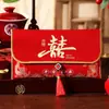 Ceremonia del Té Especial para Bodas y Compromisos Sobre Rojo para Dinero de Regalo, Nuevo 2026 Bolsa de Sobre Rojo de Tela de Alta Gama de Tamaño Grande