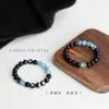 Pulsera de Obsidiana y Aguamarina para Mujer, Pulsera de Hidratación para Hombre, Cuentas de Cristal para Deficiencia de Agua, Cuentas de la Suerte para Parejas para el Año del Caballo