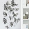 Decoración de calcomanía de pared de mariposa de papel 3D hueca tridimensional simulación decoración sala de estar ojo de clavo corrector hogar autoadhesivo ventana