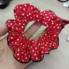 Goma para el pelo de lunares estilo Dongdaemun coreano para mujer, cuerda para coleta y moño de alta gama, dulce accesorio para el pelo con volantes