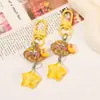 Llavero Colorido Hielo Transparente Brillante Nube Estrella Colgante de Resina Accesorios para Joyería DIY Encanto para Bolsa Estrella de Cinco Puntas