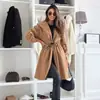 Chaqueta Casual de Manga Larga con Capucha y Solapa de Encaje, Moda Europea y Americana 2025, Estilo Nuevo Otoño e Invierno para Mujer