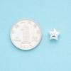 Plata de Ley S925 Mano de Obra Fina Brillantes Abalorios Espaciadores de Estrella de Cinco Puntas Incrustados con Diamantes Accesorios de Estrella de Plata Accesorios para Pulseras de Cristal con Cuentas DIY