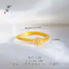 Tienda de Oro Pu Zuo Mismo Estilo Arena Dorada Mar de Flores Rosas Hoja de Laurel Huevo de Paloma Circonita Anillo Nuevo Estilo Chino Índice de Lujo Ligero