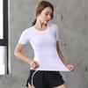 Playera Deportiva para Mujer Aspecto Adelgazante Ropa Popular para Fitness Correr Sexy Delgada Secado Rápido Top Yoga Manga Corta Verano Elástica