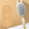 Peine de Bolsa de Aire de Dibujos Animados para Masajear el Cuero Cabelludo para Mujeres con Cabello Largo y Buen Aspecto, Peine Portátil de Cojín de Aire Antiestático Esponjoso para Cabello Rizado