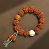 Pulseira de Mão Pequeno Rei Kong Natural Multi-laços Pendurada no Pescoço Corrente de Lã Bodhi Rei Kong Boutique com Pingente de Bergamota Cultural de Mão para Brincar