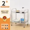 Carrinho Pequeno de Jantar de Aço Inoxidável Carrinho de Serviço para Bebidas e Panela Quente Carrinho de Empurrar à Mão Carrinho de Armazenamento para Beleza e Ventosaterapia Rack para Micro-ondas Forno de Cozinha