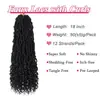 Goddess Qu 401 Locs Naturais Cauda Solta 18 polegadas com Pontas Cacheadas Personalização de Fábrica
