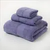 Toallas Lisas Transfronterizas, Toallas de Algodón Puro, Juego de Tres Piezas de Toalla de Baño, Toalla Facial, Toalla de Baño, Toalla de Baño para Adultos de Comercio Exterior