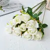 Flor artificial rosa boda camino de boda arreglo floral decoración del hogar decoración flor de seda individual ramo de flores artificiales fotografía flor artificial