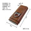 Envío Gratis Dongguan Juego de Hardware de Dos Extremos para Cigarros Tijeras para Cigarros Caja Humectante para Cigarros Caja de Almacenamiento de Madera de Cedro Goya