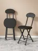 Taburete Plegable para Uso en Casa, Resistente y Duradero, Silla para Dormitorio, Silla con Respaldo, Taburete Redondo, Taburete Portátil, Silla de Comedor para Viviendas de Alquiler